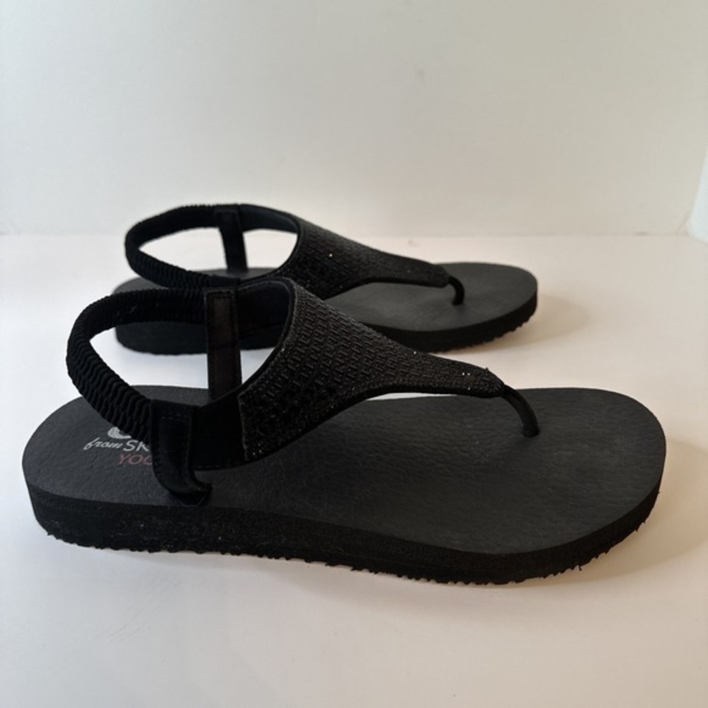 Skechers Meditation Rock Crown Sling Back Womens Sandals Black Size US 9 Great - Picture 6 of 11
